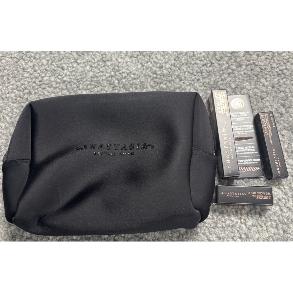 Anastasia Beverly Hills Makeup Set Brow Wiz Clear Gel Lash Sculpt &‎ Black Bag